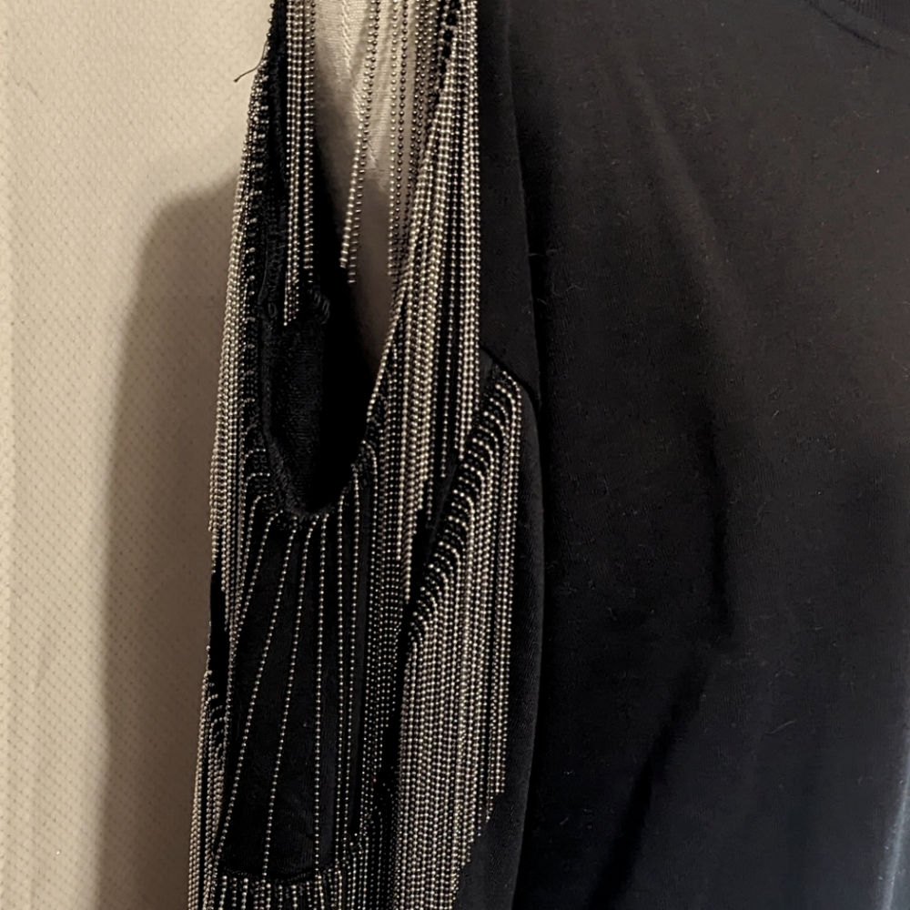 Black cold shoulder sweatshirt
